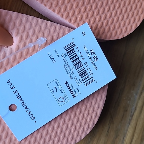 BUNDLE SO BRAND WOMENS TANGERINE FLIP-FLOPS BUNDLE OF 2 PAIRS SIZE 7 - Picture 3 of 4